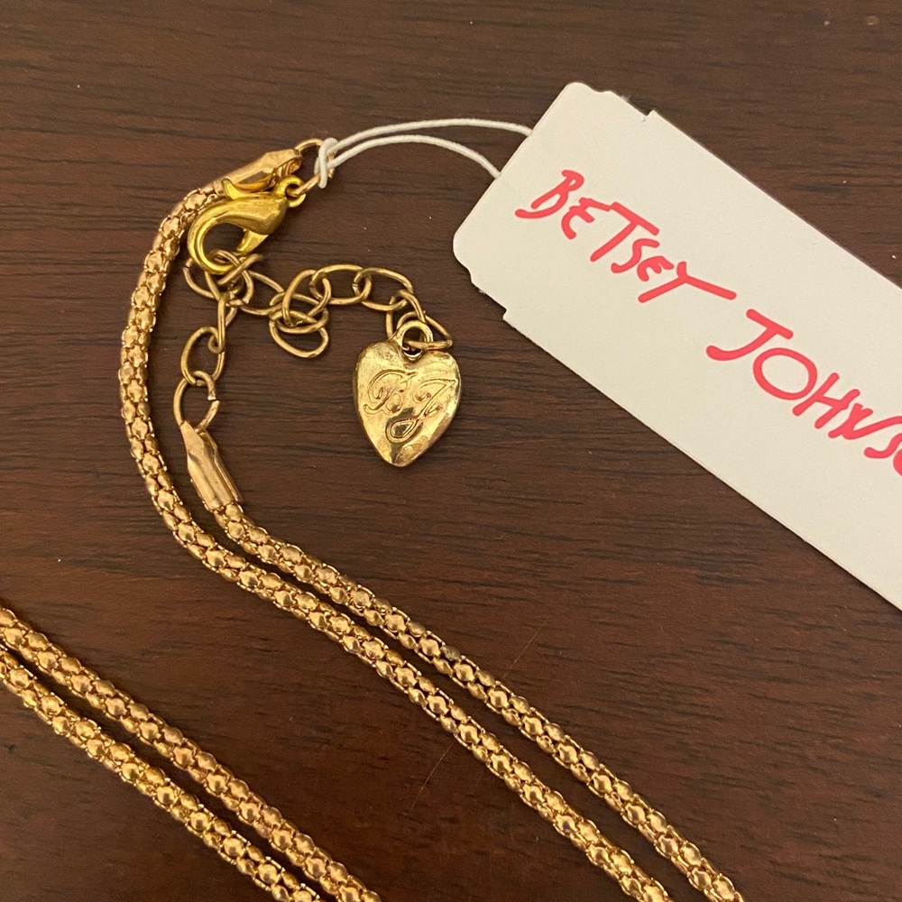Betsey Johnson Red Ladybug Necklace with Gold Chain - Picture 5 of 6